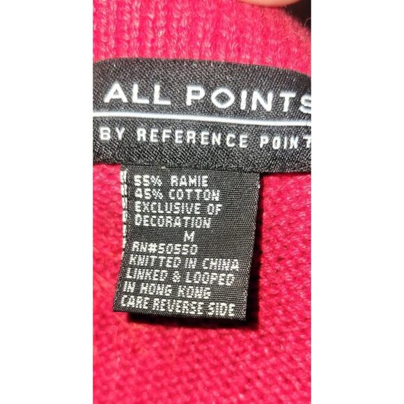 Vintage All Points Beaded Christmas Sweater Button Front Womens Sz Medium - Picture 8 of 9